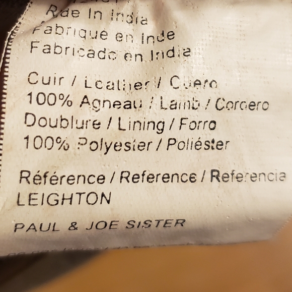 PAUL & SISTER QUILTED TAUPE LAMB LEATHER HANDBAG - Picture 8 of 10